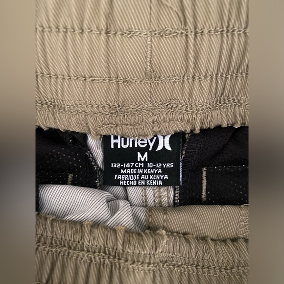 Hurley Jogger Pants Boys Size 10/12 Beige Elastic Waist Drawstring H2O Dri - Picture 6 of 10
